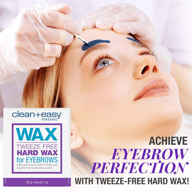 Clean + Easy Microwave Wax â€“ Microwavable Wax Hair Removal for Face, Body & Eyebrows, At-Home Facial Waxing, 1 oz - Image 2